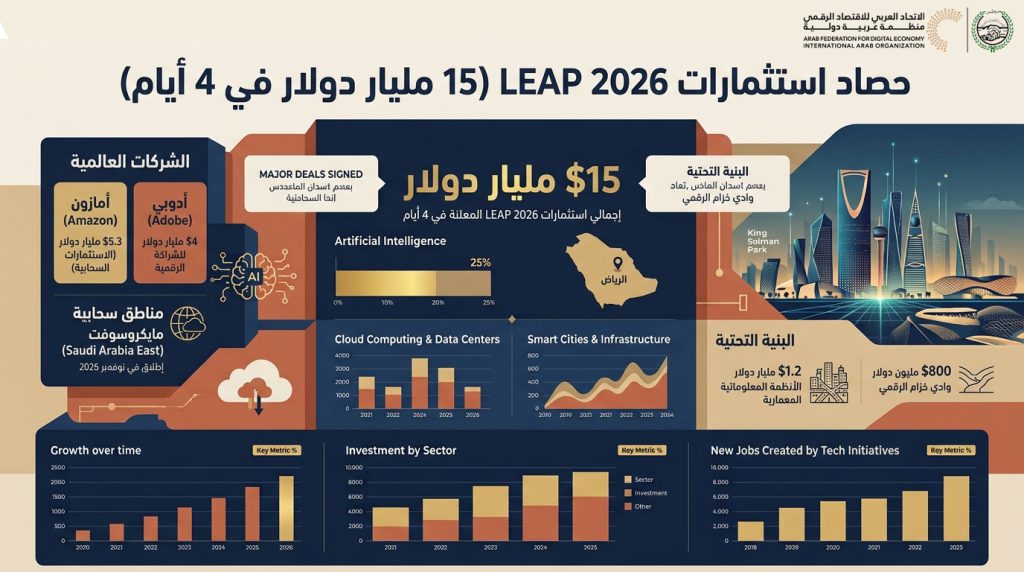 حصاد استثمارات LEAP 2026 15 مليار دولار في 4 أيام .